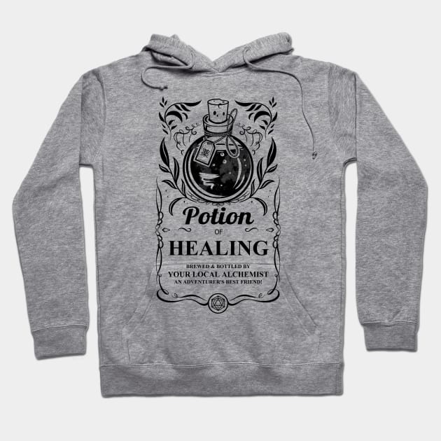 Potion of Healing: Black Version Hoodie by Milmino